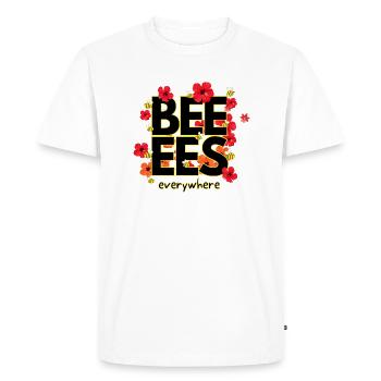 Les abeilles sont partout Design - T-shirt Premium bio Homme - blanc - Devant - Nico (187cm)