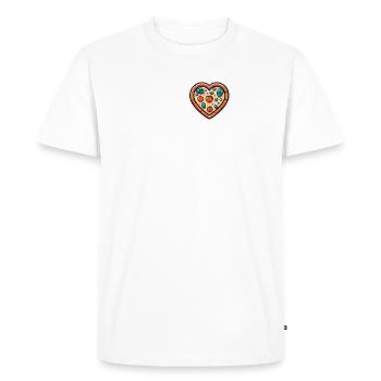 I Love pizza - T-shirt Premium bio Homme - blanc - Devant - Nico (187cm)