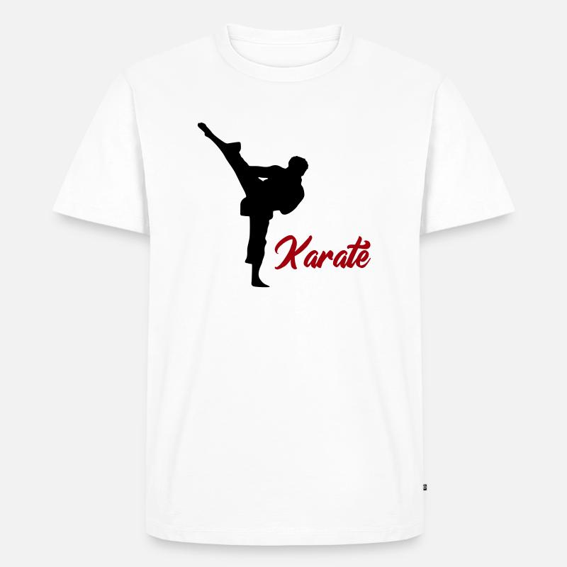 karate - Männer Premium Bio T-Shirt - Weiß