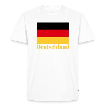 Deutschland Germany Flag German Pride - - Men's Premium Organic T-Shirt - white - Front - Nico (187cm)
