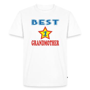 BEST GRANDMOTHER - T-shirt Premium bio Homme - blanc - Devant - Nico (187cm)