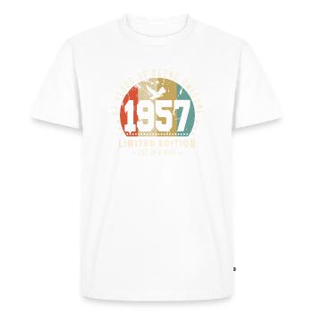Original Né en 1957 Authentic Cadeau 1957 Bursdag - T-shirt Premium bio Homme - blanc - Devant - Nico (187cm)