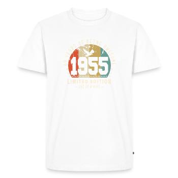 Original Né en 1955 Authentic Cadeau 1955 Bursdag - T-shirt Premium bio Homme - blanc - Devant - Nico (187cm)