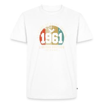 Original Né en 1961 Authentic Cadeau 1961 Bursdag - T-shirt Premium bio Homme - blanc - Devant - Nico (187cm)