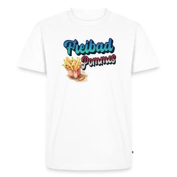 Frites de piscine extérieure - T-shirt Premium bio Homme - blanc - Devant - Nico (187cm)
