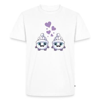 Monster Winter Love - Men's Premium Organic T-Shirt - white - Front - Nico (187cm)