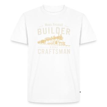 Précision dans le modélisme - T-shirt Premium bio Homme - blanc - Devant - Nico (187cm)