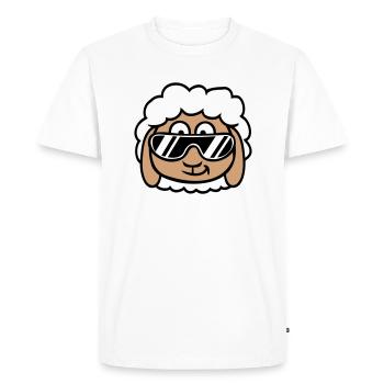 Sheep Sunglasses Party Sheep Lamb Cool Head - Men's Premium Organic T-Shirt - white - Front - Nico (187cm)