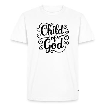 Enfant de Dieu - T-shirt Premium bio Homme - blanc - Devant - Nico (187cm)