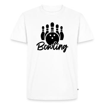 bowling - Men's Premium Organic T-Shirt - white - Front - Nico (187cm)