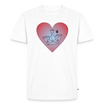 Heart Lovers Ancre de navire - T-shirt Premium bio Homme - blanc - Devant - Nico (187cm)