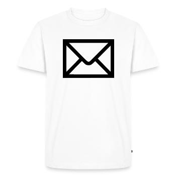 Lettre - post - Email - T-shirt Premium bio Homme - blanc - Devant - Nico (187cm)