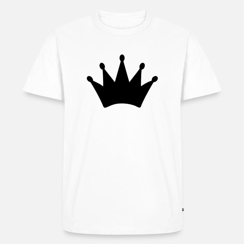 krone - Männer Premium Bio T-Shirt - Weiß