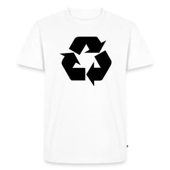 Recycler - T-shirt Premium bio Homme - blanc - Devant - Nico (187cm)