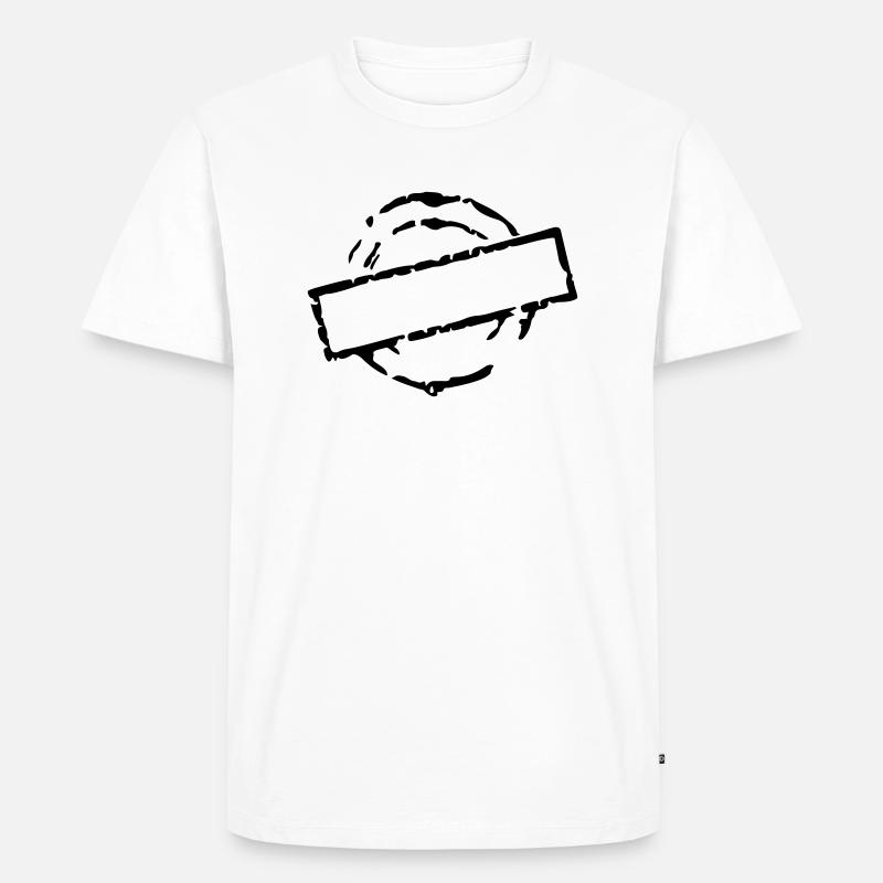 stempel_vec_1 de - Männer Premium Bio T-Shirt - Weiß