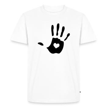main - T-shirt Premium bio Homme - blanc - Devant - Nico (187cm)