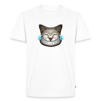 EMOTIONS CATBURST LAUGHIN - T-shirt Premium bio Homme - blanc - Devant - Nico (187cm)