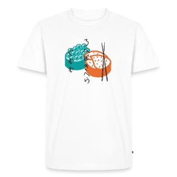 Sushi Hmm Miam - T-shirt Premium bio Homme - blanc - Devant - Nico (187cm)
