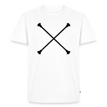 baton de twirling Twirling bâton - T-shirt Premium bio Homme - blanc - Devant - Nico (187cm)