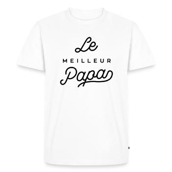 Le meilleur papa - T-shirt Premium bio Homme - blanc - Devant - Nico (187cm)
