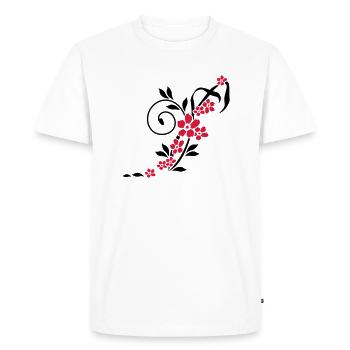 Flower tendril / Flower Tandril (2c) - Men's Premium Organic T-Shirt - white - Front - Nico (187cm)