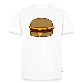 cheeseburger hamburger delicious fast food food hung - Men's Premium Organic T-Shirt - white - Front - Nico (187cm)