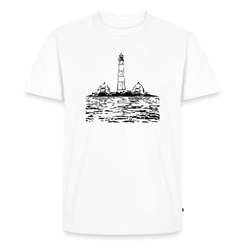 Lighthouse in the sea - Men's Premium Organic T-Shirt - white - Front - Nico (187cm)