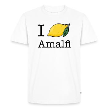Amalfi Coast - I Lemon Love Amalfi - Ti amo Italy - Men's Premium Organic T-Shirt - white - Front - Nico (187cm)