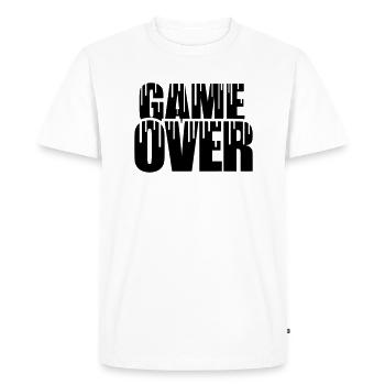 Funny game over - Men's Premium Organic T-Shirt - white - Front - Nico (187cm)