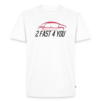 Auto 2 almost - Men's Premium Organic T-Shirt - white - Front - Nico (187cm)