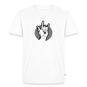 Je t'aime Je t'aime - T-shirt Premium bio Homme - blanc - Devant - Nico (187cm)