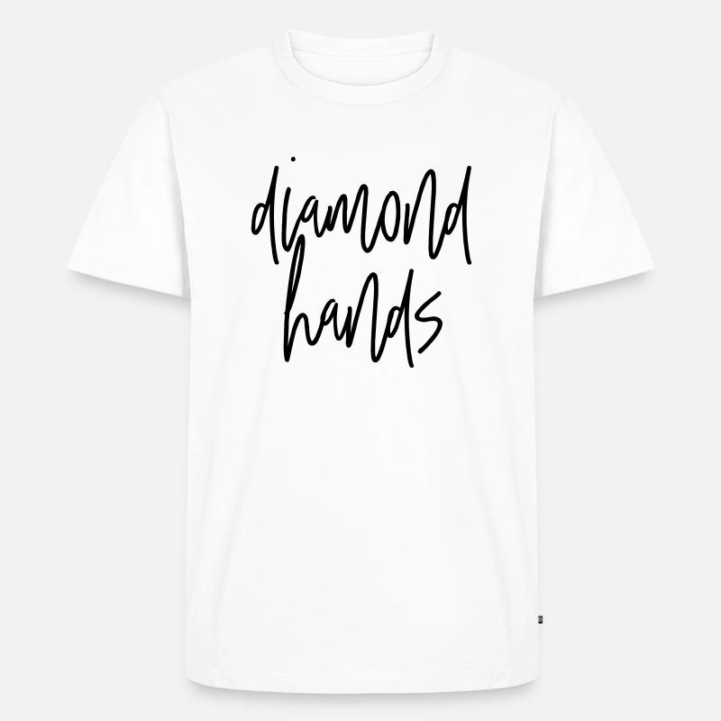 diamondhands 2 - Männer Premium Bio T-Shirt - Weiß