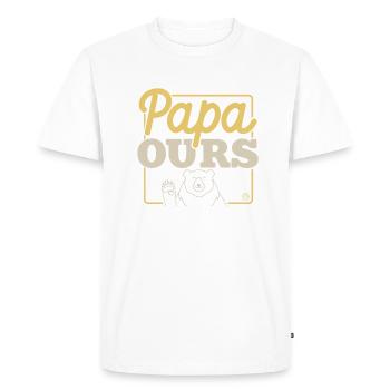 Daddy Bear 1 - Men's Premium Organic T-Shirt - white - Front - Nico (187cm)
