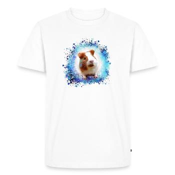 cobaye, graffiti,peinture,vert,bleu - T-shirt Premium bio Homme - blanc - Devant - Nico (187cm)
