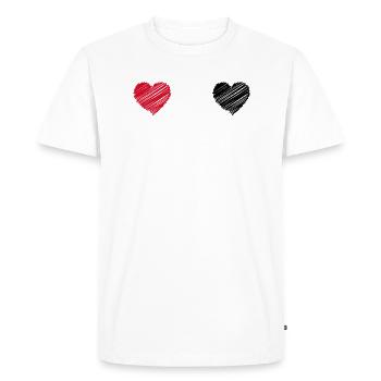 Articles de fans Syrie drapeau patrie Amour - T-shirt Premium bio Homme - blanc - Devant - Nico (187cm)