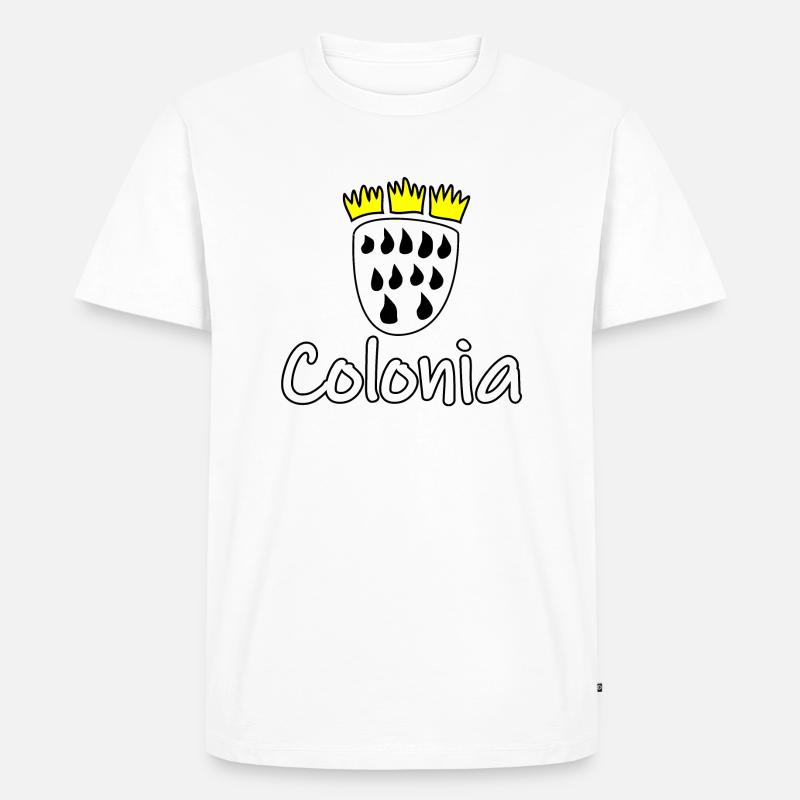Köln Colonia - Männer Premium Bio T-Shirt - Weiß