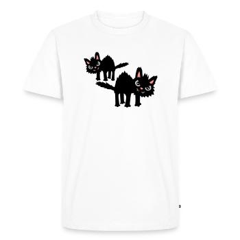 Équipe drôle de chats - T-shirt Premium bio Homme - blanc - Devant - Nico (187cm)