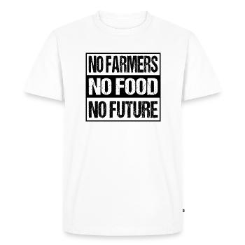 Démonstration de tracteur agricole Pas d’agriculteurs Pas de nourriture Pas d’avenir - T-shirt Premium bio Homme - blanc - Devant - Nico (187cm)