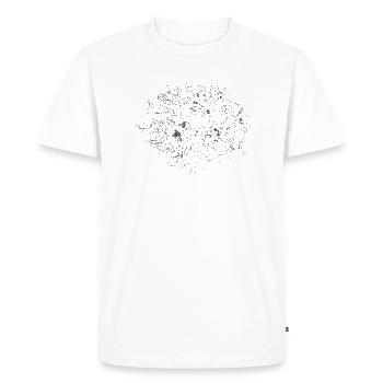 Illustration Fleurs Floriana - T-shirt Premium bio Homme - blanc - Devant - Nico (187cm)