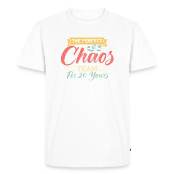 20e anniversaire de mariage Couple Design 20 ans de mariage - T-shirt Premium bio Homme - blanc - Devant - Nico (187cm)