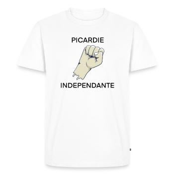 Picardie indépendante - T-shirt Premium bio Homme - blanc - Devant - Nico (187cm)