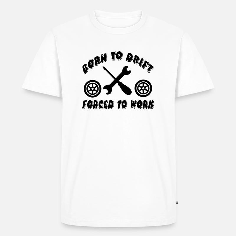 Auto - Männer Premium Bio T-Shirt - Weiß