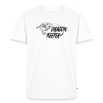 Red Eyed Crocodile Skink Dragon Keeper - Men's Premium Organic T-Shirt - white - Front - Nico (187cm)