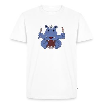 eats more cake loops - Men's Premium Organic T-Shirt - white - Front - Nico (187cm)