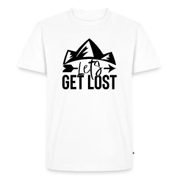 perdons, montagnes, randonnée, trekking, randonnée - T-shirt Premium bio Homme - blanc - Devant - Nico (187cm)