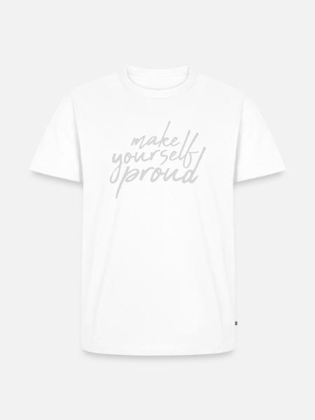 make yourself proud quote - Men's Premium Organic T-Shirt - white