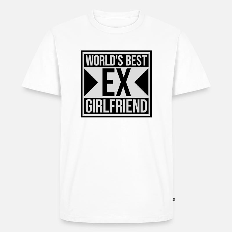 worlds best ex girlfriend - Männer Premium Bio T-Shirt - Weiß