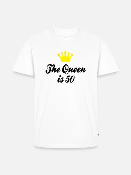 50th birthday - Men's Premium Organic T-Shirt - white