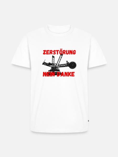 Braunkohle Klima - Männer Premium Bio T-Shirt - Weiß