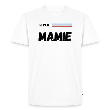 super mamie - t-shirt assorti - T-shirt Premium bio Homme - blanc - Devant - Nico (187cm)